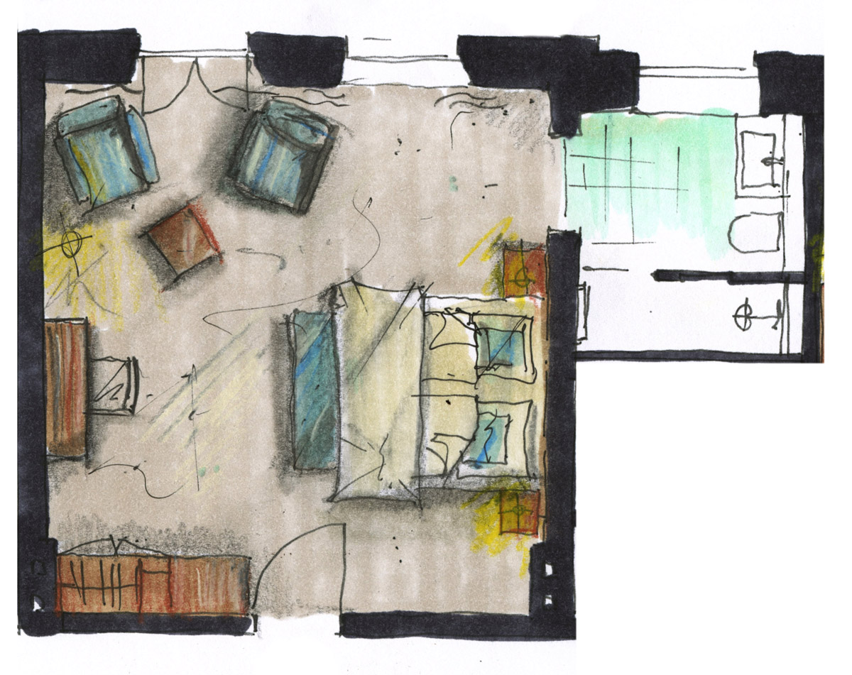 Grundriss Zimmer 101