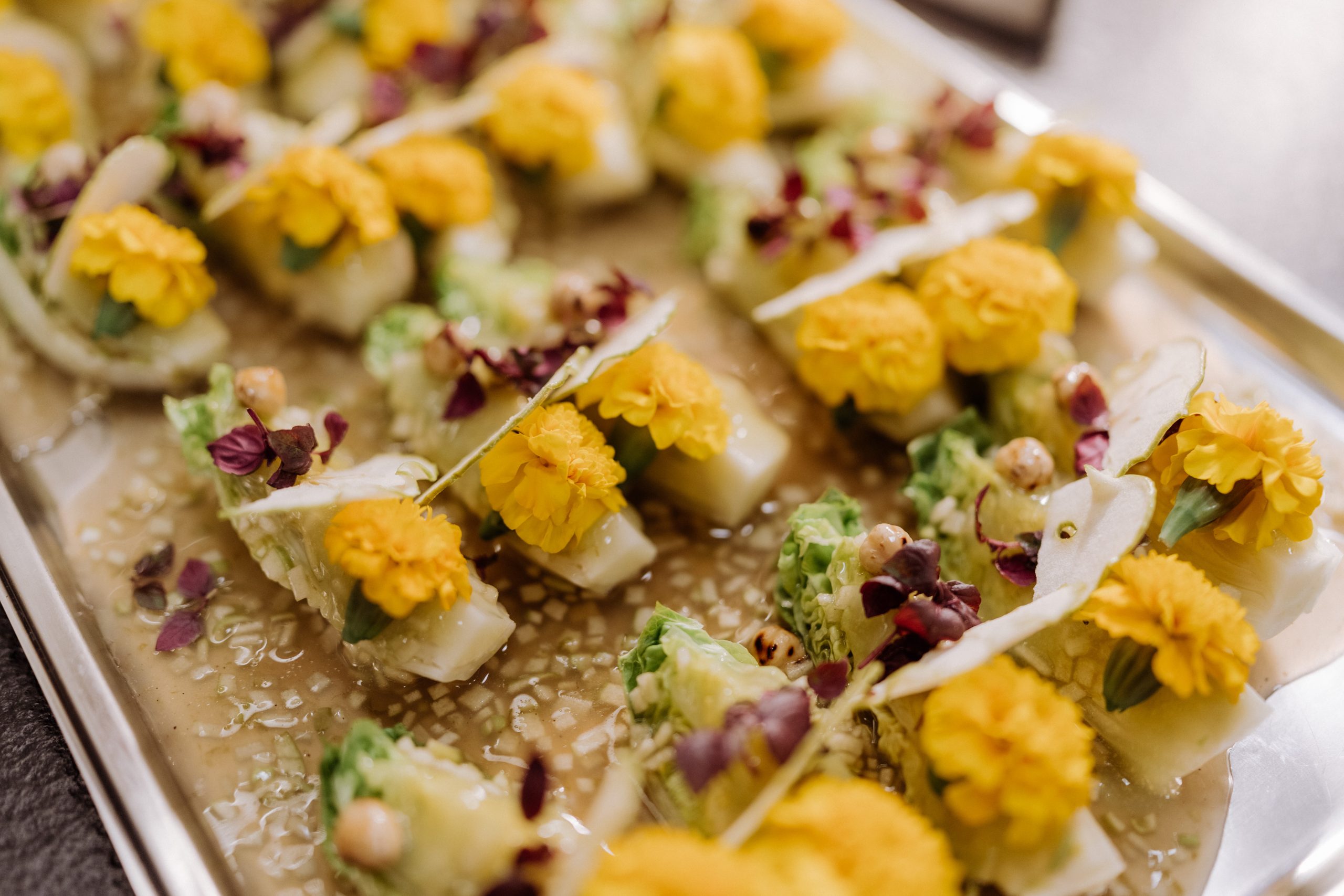 hübsch servierte Häppchen